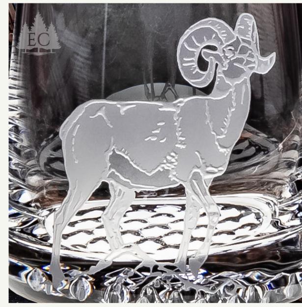 11 oz BIg Horn Crystal Whiskey Glass