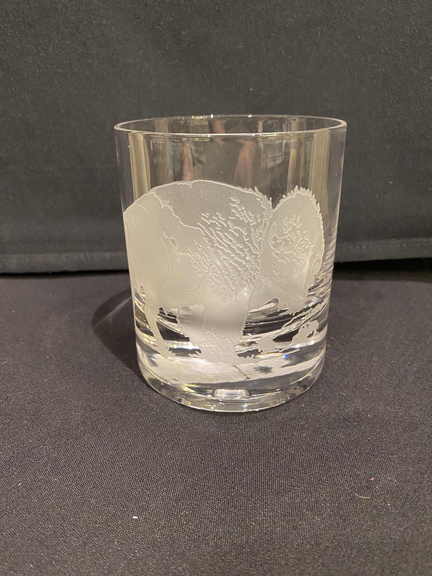 11 oz Crystal Bison Whiskey Glass