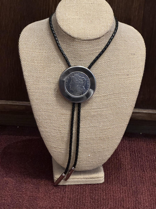 Silver Dollar Bolo Stainless Steel Jewelry