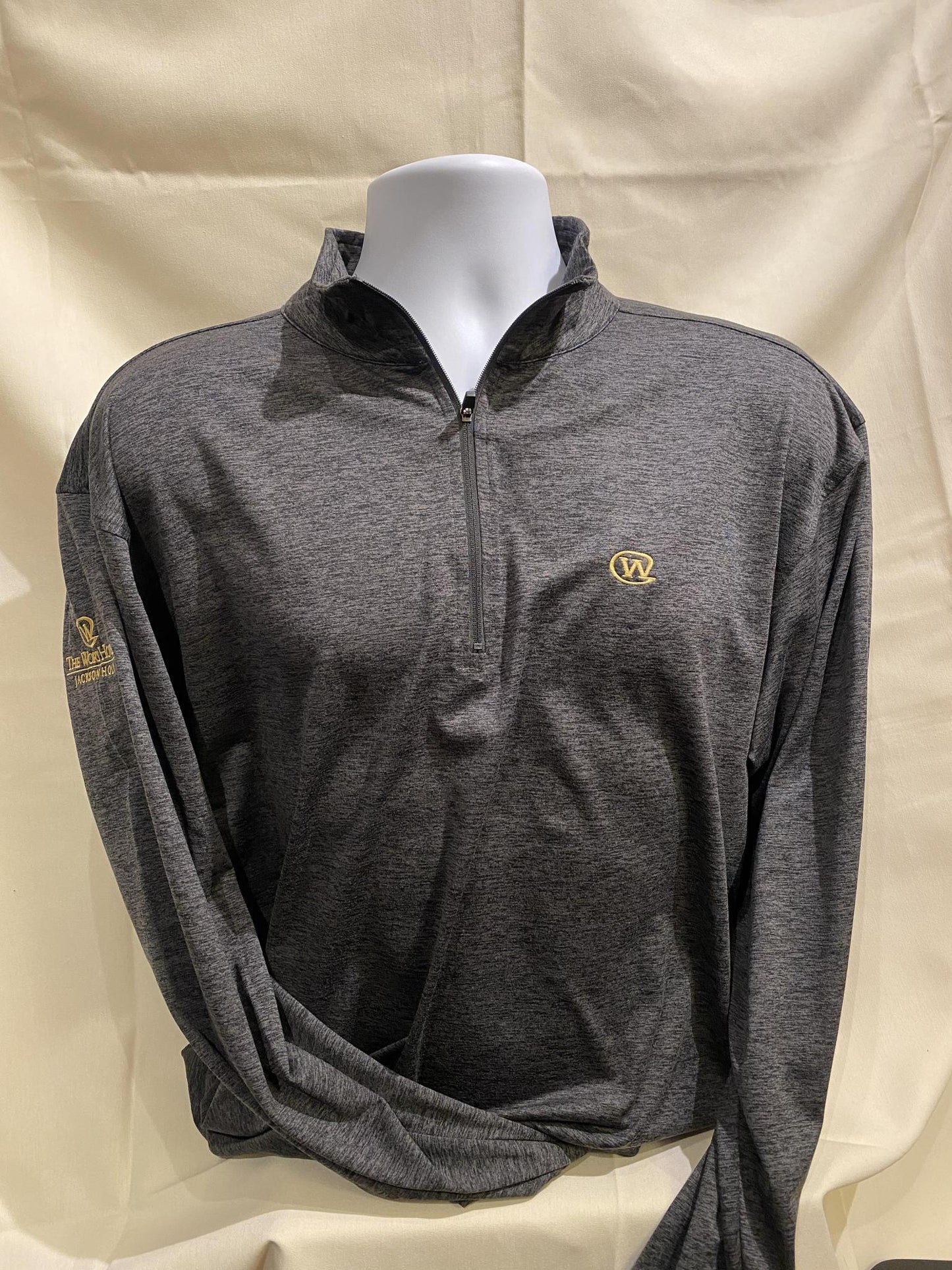 Swerve 1/4 Zip Charcoal Heather Long Sleeve