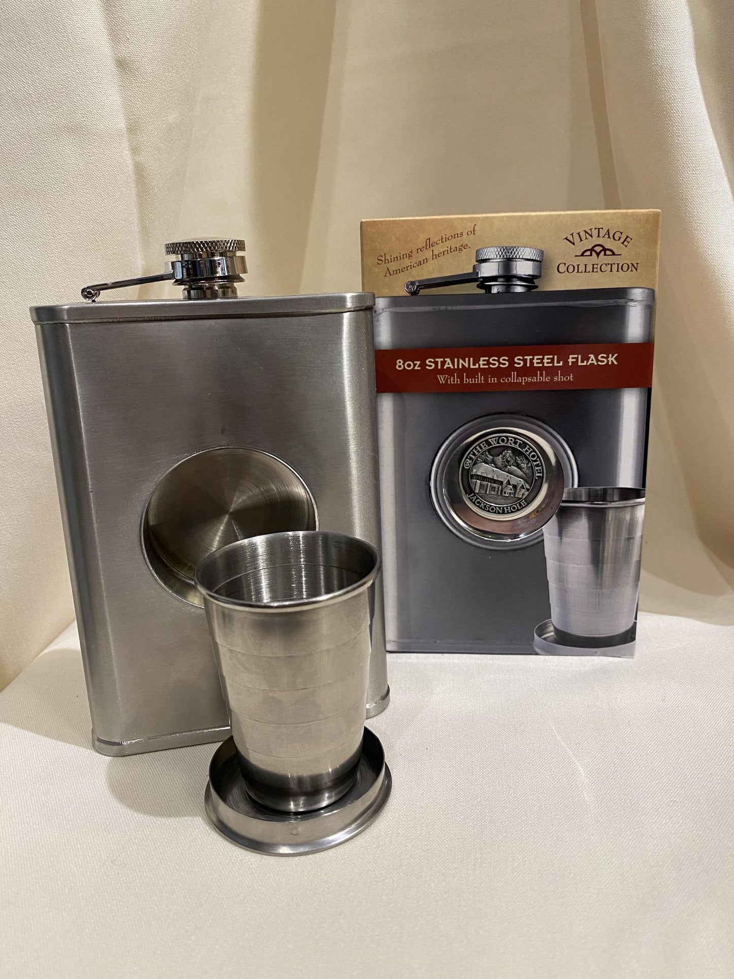 8 oz Flask w/ Collapsible Shot SPP