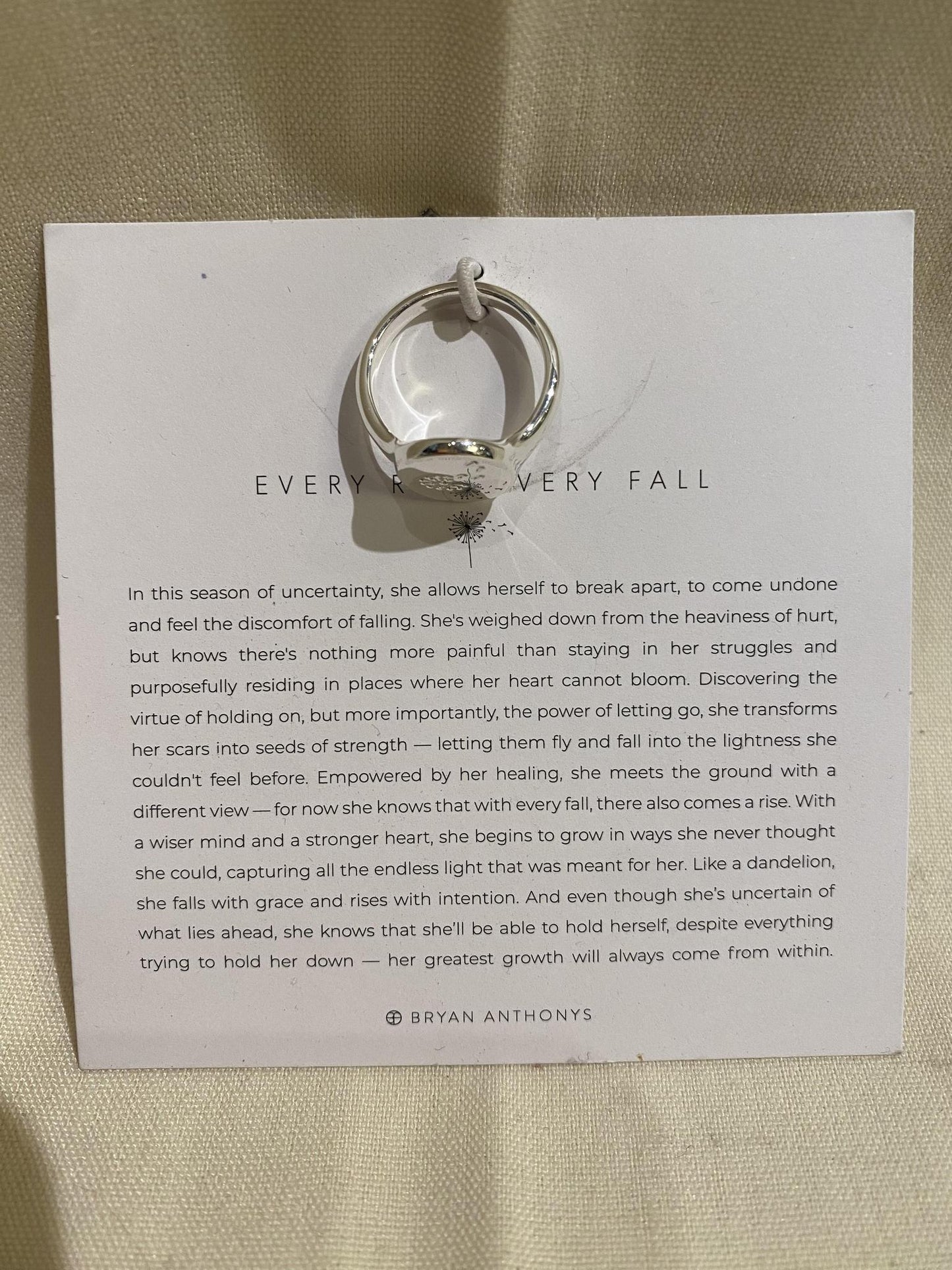 Every Rise Every Fall Ring Size 6 Jewelry