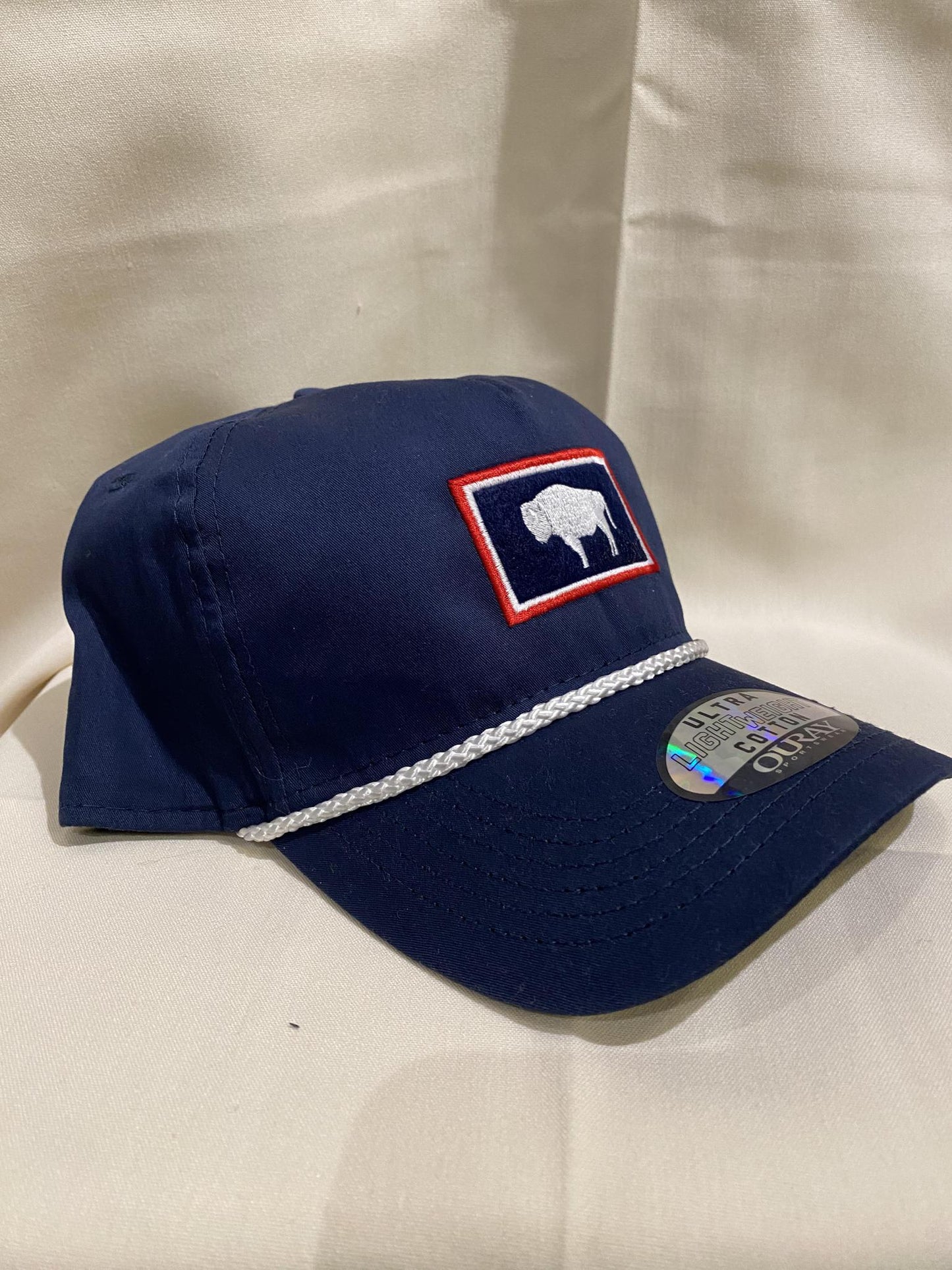 WY Flag Navy Rope Hat