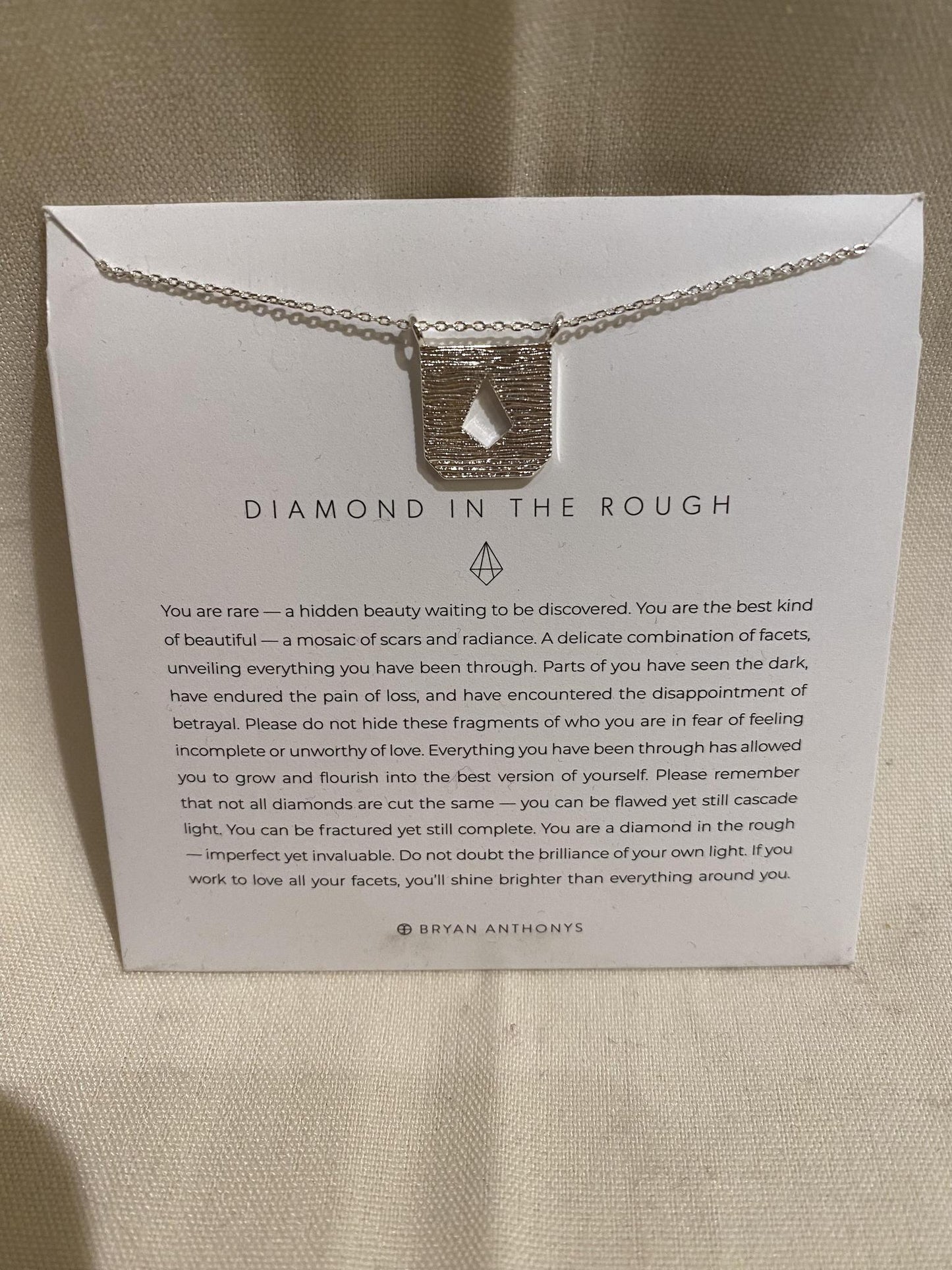 Diamond in the Rough Necklace - Silver